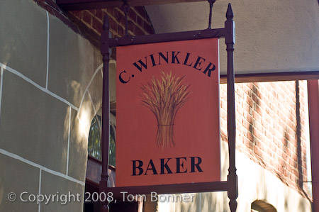C. Winkler Bakery sign at Old Salem Village.