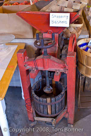 Antique press -- Apple Hill Orchard General Store