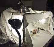 setting up a light tent