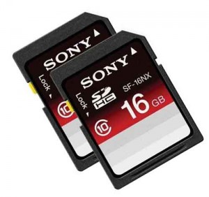 Sony 16GB SDHC Memory Carfds