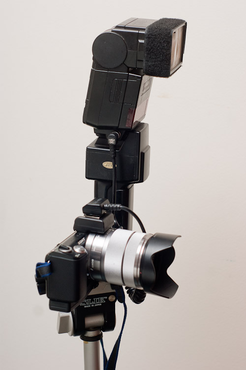 Off camera flash rig on Sony NEX 5n