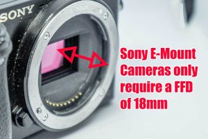 18mm Flange Focal Distance: Sony E-Mount Camera